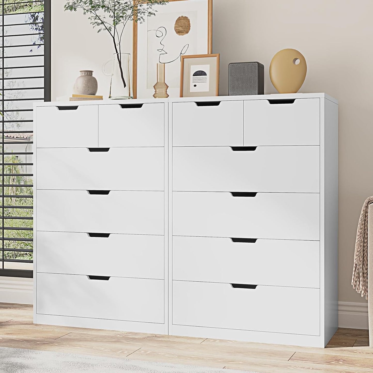 HAUOMS Dresser White Closet Dressers White