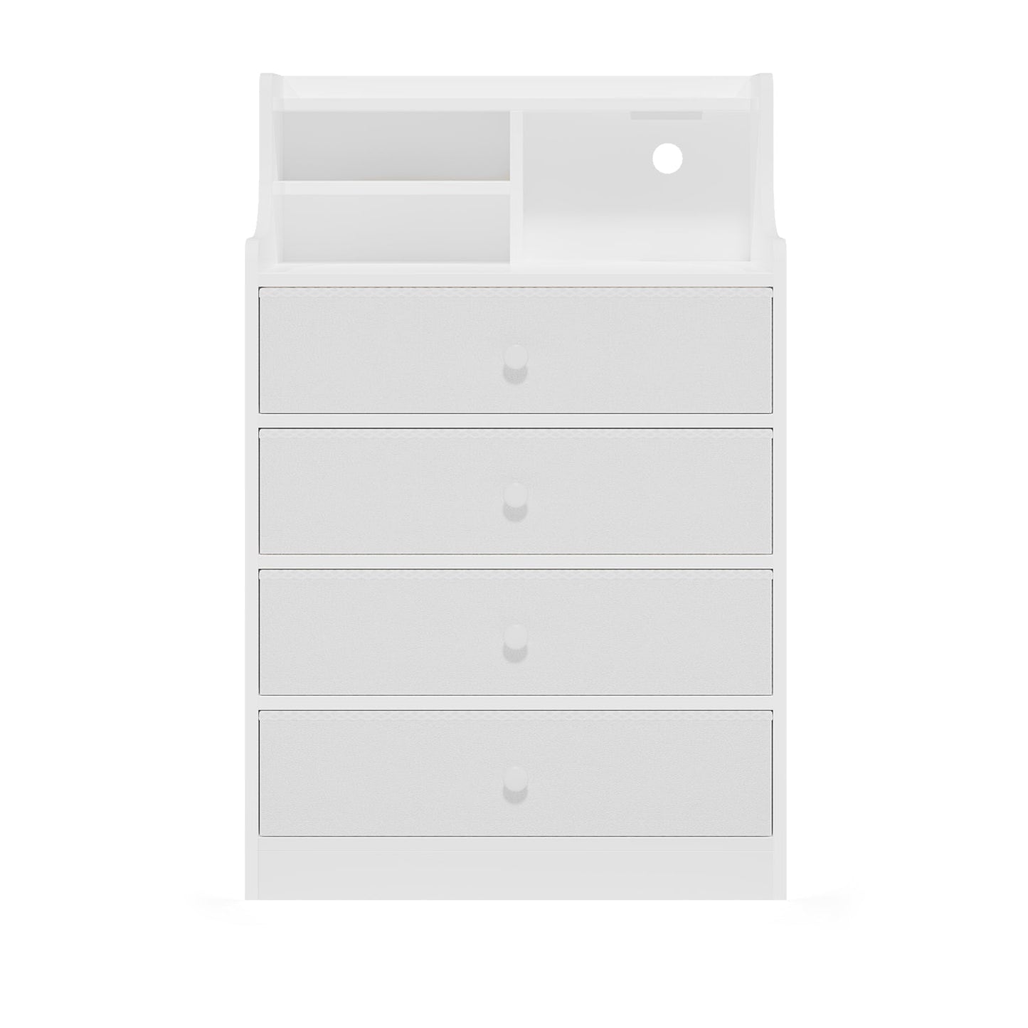 HAUOMS Dresser White Tall Dresser with 4 Drawers White