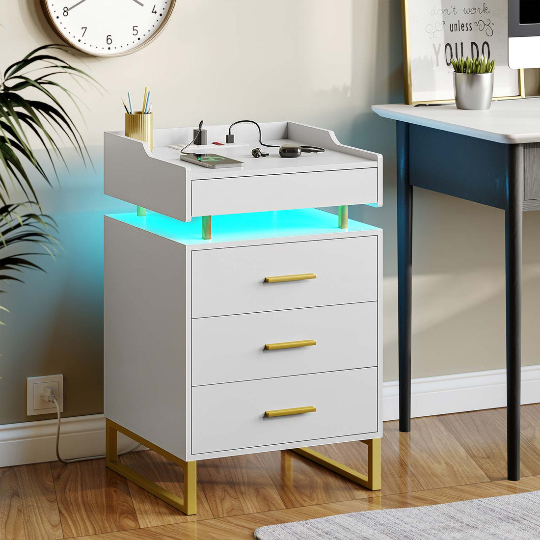Nightstand with led lights