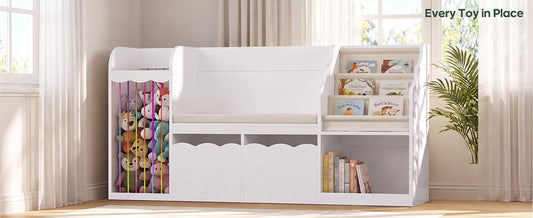 How to Build a Kids Reading Nook & Organize Playrooms | HAUOMS Bookshelf Guide