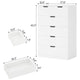 HAUOMS 43.3 Inch Tall Dresser with 6 Drawer Modern Chest of Drawers for Bedroom Living Room Entryway Hallway