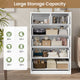 HAUOMS 43.3 Inch Tall Dresser with 6 Drawer Modern Chest of Drawers for Bedroom Living Room Entryway Hallway