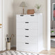 HAUOMS 43.3 Inch Tall Dresser with 6 Drawer Modern Chest of Drawers for Bedroom Living Room Entryway Hallway