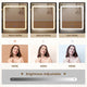 HAUOMS 45.3 Inch Makeup Vanity with Lights and Sliding Mirror Modern Vanity Desk with 5 Drawers and Charging Station