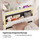 HAUOMS Twin Size Bed Frame with Storage Headboard and 3 Drawers Velvet Upholstered Princess Bed with Power Outlet