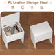 HAUOMS 42.5 Inch Vanity Desk with 3 Lights Mirror Storage Bench and Power Outlet Corner Vanities with Rotating Cabinet and Drawers