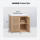 HAUOMS 27.6 Inch Tall Cabinet with Storage Fluted Sideboard with Adjustable Shelf for Kitchen Living Room Entryway