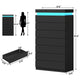 HAUOMS 60.4 Inch Tall Dresser with 7 Drawers and LED Lights Modern Chest of Drawers for Living Room Bedroom