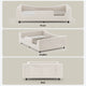 HAUOMS Full Floor Bed with Slats and High Rails 2-in-1 Convertible Beds with Upholstered Teddy Boucle Curve Round Frame for Girls and Boys