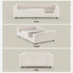HAUOMS Twin Floor Bed with Slats and High Rails Upholstered  2-in-1 Beds with Teddy Boucle Curve Round Frame for Girls and Boys