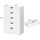 HAUOMS 43.3 Inch Tall Dresser with 5 Drawer Modern Chest for Bedroom Living Room Entryway Hallway