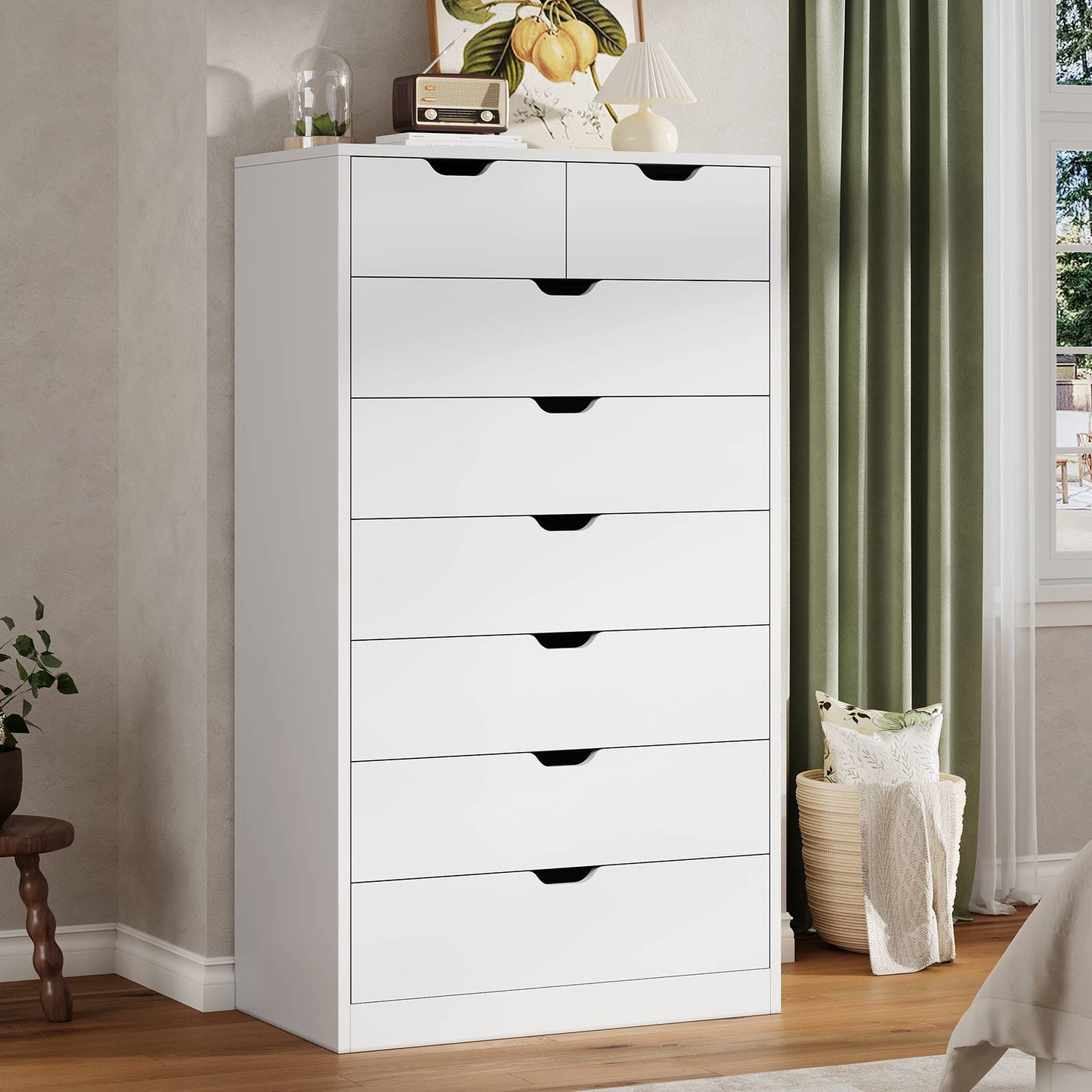 HAUOMS 59.1 Inch Tall Dresser with 8 Drawer Modern Chest for Bedroom Bedroom Living Room Entryway