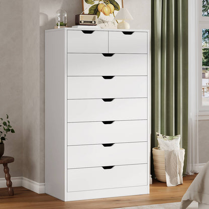 HAUOMS 59.1 Inch Tall Dresser with 8 Drawer Modern Chest for Bedroom Bedroom Living Room Entryway