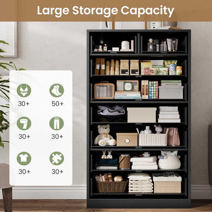 HAUOMS 59.1 Inch Tall Dresser with 8 Drawer Modern Chest for Bedroom Bedroom Living Room Entryway