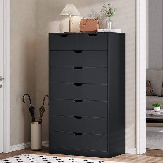 HAUOMS 59.1 Inch Tall Dresser with 8 Drawer Modern Chest for Bedroom Bedroom Living Room Entryway