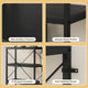 HAUOMS Corner Bookshelf with 7-Tier Tall Convertible Book Shelf with 6 Fabric Drawers for Living Room Kitchen Home Office