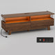 HAUOMS 59 Inch TV Stand with Cable Management and Hidden Power Station Fluted Modern TV Cabinet with Storage and LED Lights