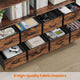 HAUOMS Bookshelf with 8 Fabric Drawers  Industrial Book Shelf 7-Tier Bookcase with Baffles Shelves for Living Room Home Office