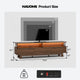 HAUOMS 70.9 Inch TV Stand with Hidden Power Station and LED Lights Fluted Modern TV Cabinet with Storage and Cable Management