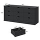 HAUOMS 63 Inch Wide Dresser with 9 Drawer  Long Modern Dressers for Bedroom Living Room Hallway