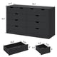 HAUOMS 35.1 Inch Tall Dresser with 10 Drawer Modern Large Chest for Bedroom Living Room Entryway