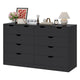HAUOMS 35.1 Inch Tall Dresser with 10 Drawer Modern Large Chest for Bedroom Living Room Entryway