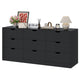 HAUOMS 63 Inch Wide Dresser with 9 Drawer  Long Modern Dressers for Bedroom Living Room Hallway
