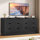 HAUOMS 31.5 Inch Tall Dresser with 12 Drawer Long Modern Dressers for Bedroom Living Room Hallway