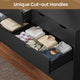 HAUOMS 35.1 Inch Tall Dresser with 10 Drawer Modern Large Chest for Bedroom Living Room Entryway