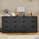 HAUOMS 31.5 Inch Tall Dresser with 12 Drawer Long Modern Dressers for Bedroom Living Room Hallway