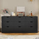 HAUOMS 63 Inch Wide Dresser with 9 Drawer  Long Modern Dressers for Bedroom Living Room Hallway