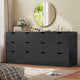 HAUOMS 31.5 Inch Tall Dresser with 12 Drawer Long Modern Dressers for Bedroom Living Room Hallway