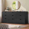 HAUOMS 63 Inch Wide Dresser with 9 Drawer  Long Modern Dressers for Bedroom Living Room Hallway
