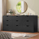 HAUOMS 63 Inch Wide Dresser with 9 Drawer  Long Modern Dressers for Bedroom Living Room Hallway