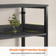 HAUOMS Bookshelf with 8 Fabric Drawers  Industrial Book Shelf 7-Tier Bookcase with Baffles Shelves for Living Room Home Office