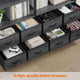 HAUOMS Bookshelf with 8 Fabric Drawers  Industrial Book Shelf 7-Tier Bookcase with Baffles Shelves for Living Room Home Office