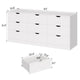 HAUOMS 63 Inch Wide Dresser with 9 Drawer  Long Modern Dressers for Bedroom Living Room Hallway