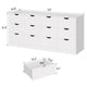 HAUOMS 31.5 Inch Tall Dresser with 12 Drawer Long Modern Dressers for Bedroom Living Room Hallway