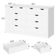 HAUOMS 35.1 Inch Tall Dresser with 10 Drawer Modern Large Chest for Bedroom Living Room Entryway