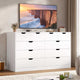 HAUOMS 35.1 Inch Tall Dresser with 10 Drawer Modern Large Chest for Bedroom Living Room Entryway