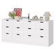 HAUOMS 31.5 Inch Tall Dresser with 12 Drawer Long Modern Dressers for Bedroom Living Room Hallway
