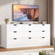 HAUOMS 63 Inch Wide Dresser with 9 Drawer  Long Modern Dressers for Bedroom Living Room Hallway