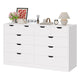 HAUOMS 35.1 Inch Tall Dresser with 10 Drawer Modern Large Chest for Bedroom Living Room Entryway