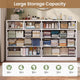 HAUOMS 35.1 Inch Tall Dresser with 10 Drawer Modern Large Chest for Bedroom Living Room Entryway