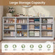 HAUOMS 31.5 Inch Tall Dresser with 12 Drawer Long Modern Dressers for Bedroom Living Room Hallway