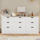 HAUOMS 63 Inch Wide Dresser with 9 Drawer  Long Modern Dressers for Bedroom Living Room Hallway