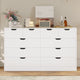 HAUOMS 35.1 Inch Tall Dresser with 10 Drawer Modern Large Chest for Bedroom Living Room Entryway