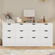 HAUOMS 31.5 Inch Tall Dresser with 12 Drawer Long Modern Dressers for Bedroom Living Room Hallway