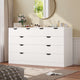 HAUOMS 35.1 Inch Tall Dresser with 10 Drawer Modern Large Chest for Bedroom Living Room Entryway