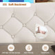 HAUOMS Full Size Bed Frame with 4 Drawers and Hidden Storage Headboard Upholstered Platform Bed with LED Lights and Charging Station